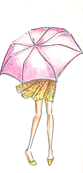 Женщина с зонтиком